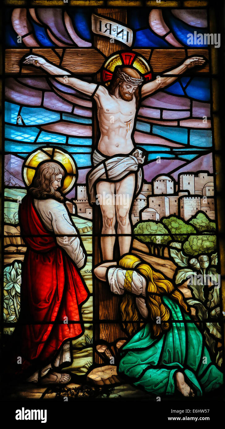 Immagini Della Crocifissione Di Gesù Crocifissione della finestra di cristo immagini e fotografie stock ad