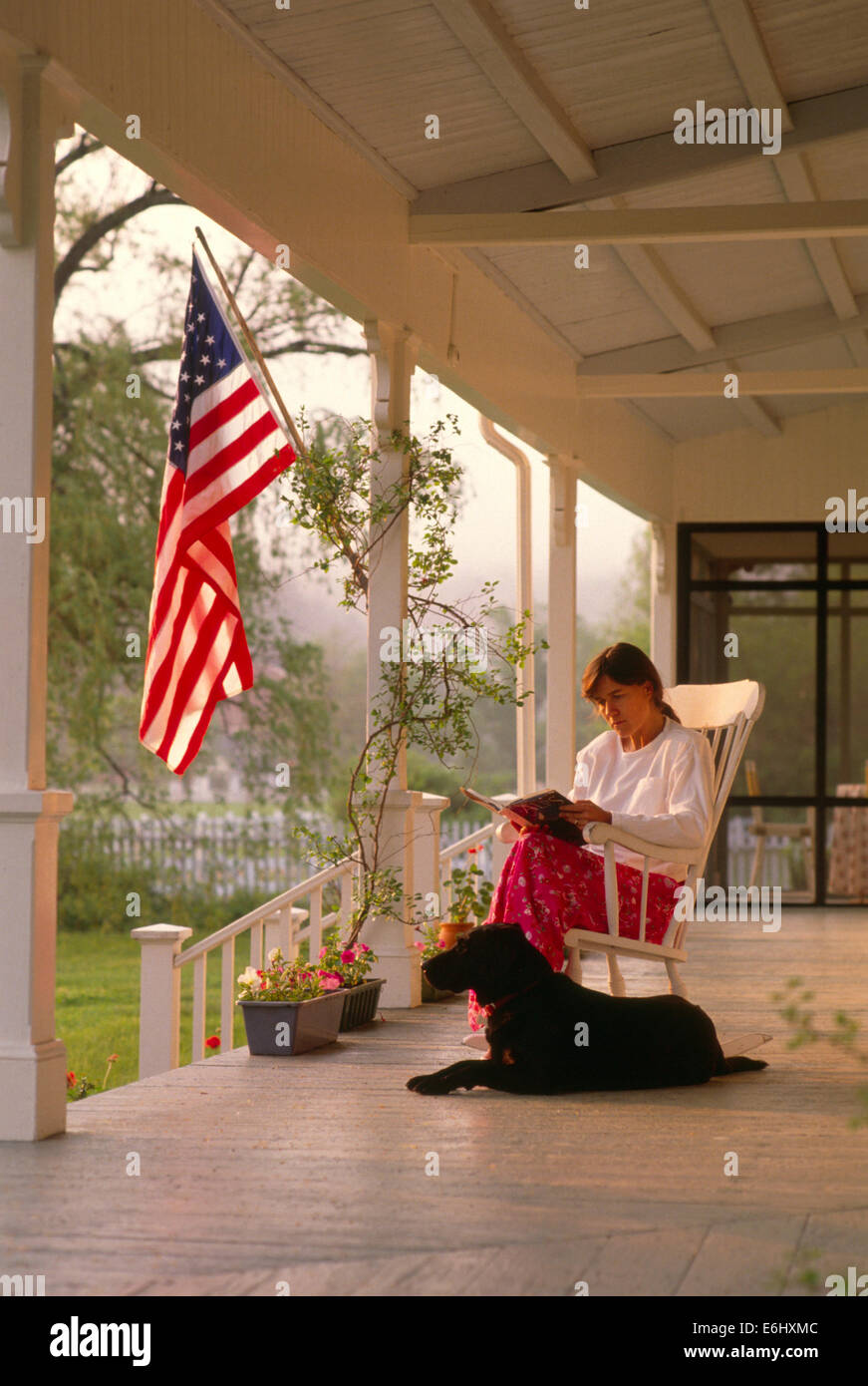Laurie Brownell Reading ad Andover, New Hampshire USA Foto Stock