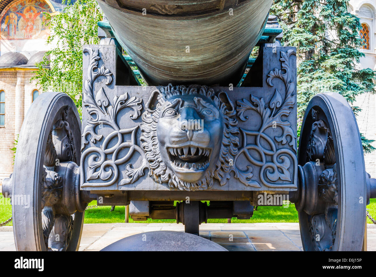 Tour del Cremlino di Mosca - 25. Tsar cannon carrello Foto Stock