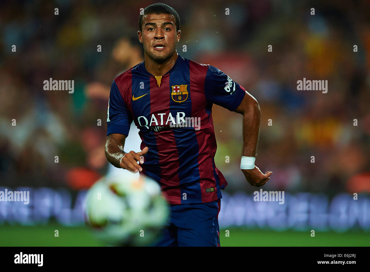 Rafinha Alcantara (FC Barcelona), durante la Liga partita di calcio tra FC Barcelona e Elche CF, allo stadio Camp Nou a Barcellona, Spagna, Domenica, 24 agosto 2014. Foto: S.Lau Foto Stock