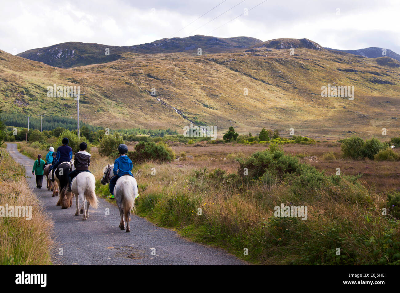 Dunlewey Centro Trekking County Donegal Irlanda escursioni a cavallo Foto Stock