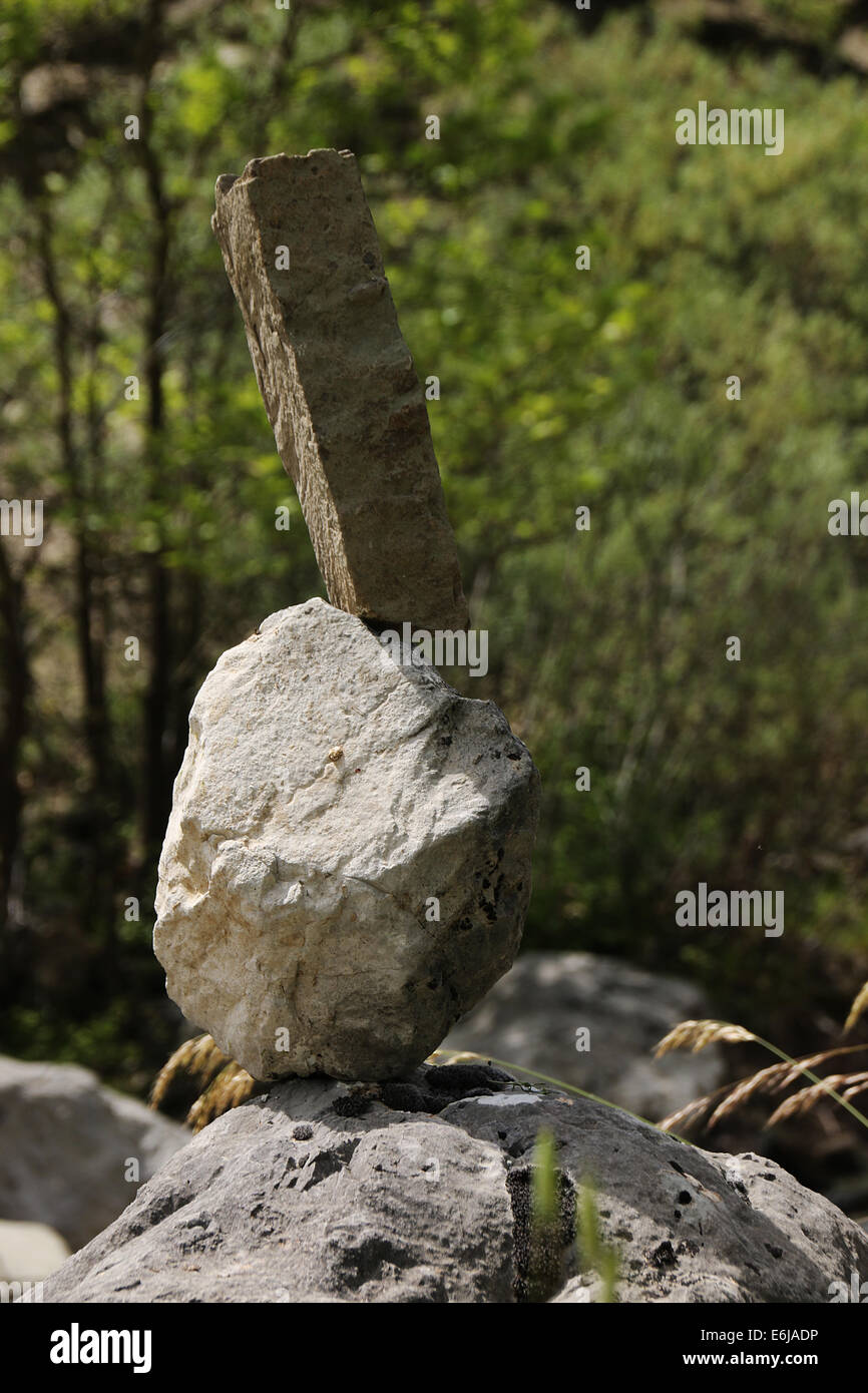 Pietre di bilanciamento Foto Stock