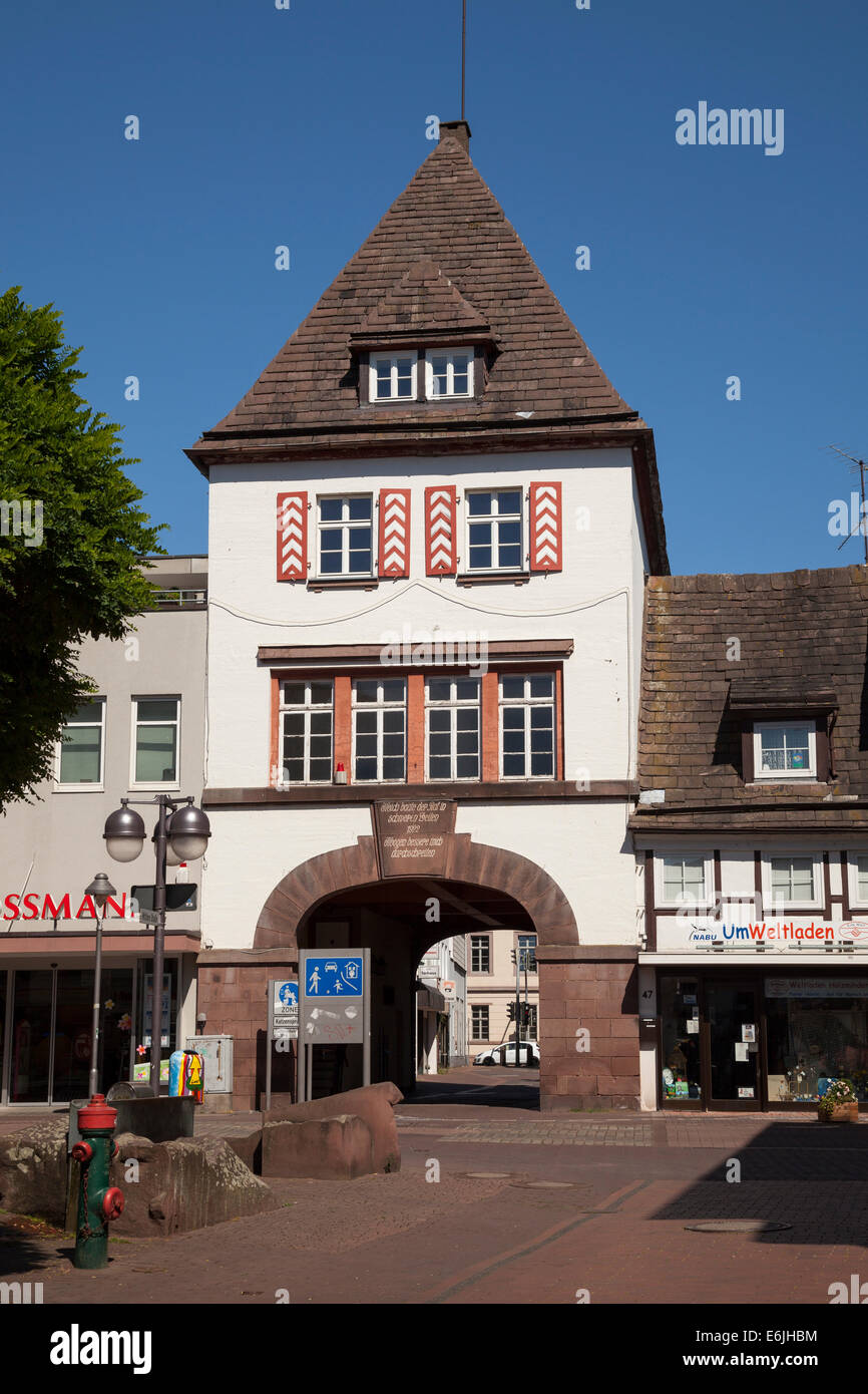 Gatehouse, Holzminden, Weser Uplands, Bassa Sassonia, Germania, Europa Foto Stock