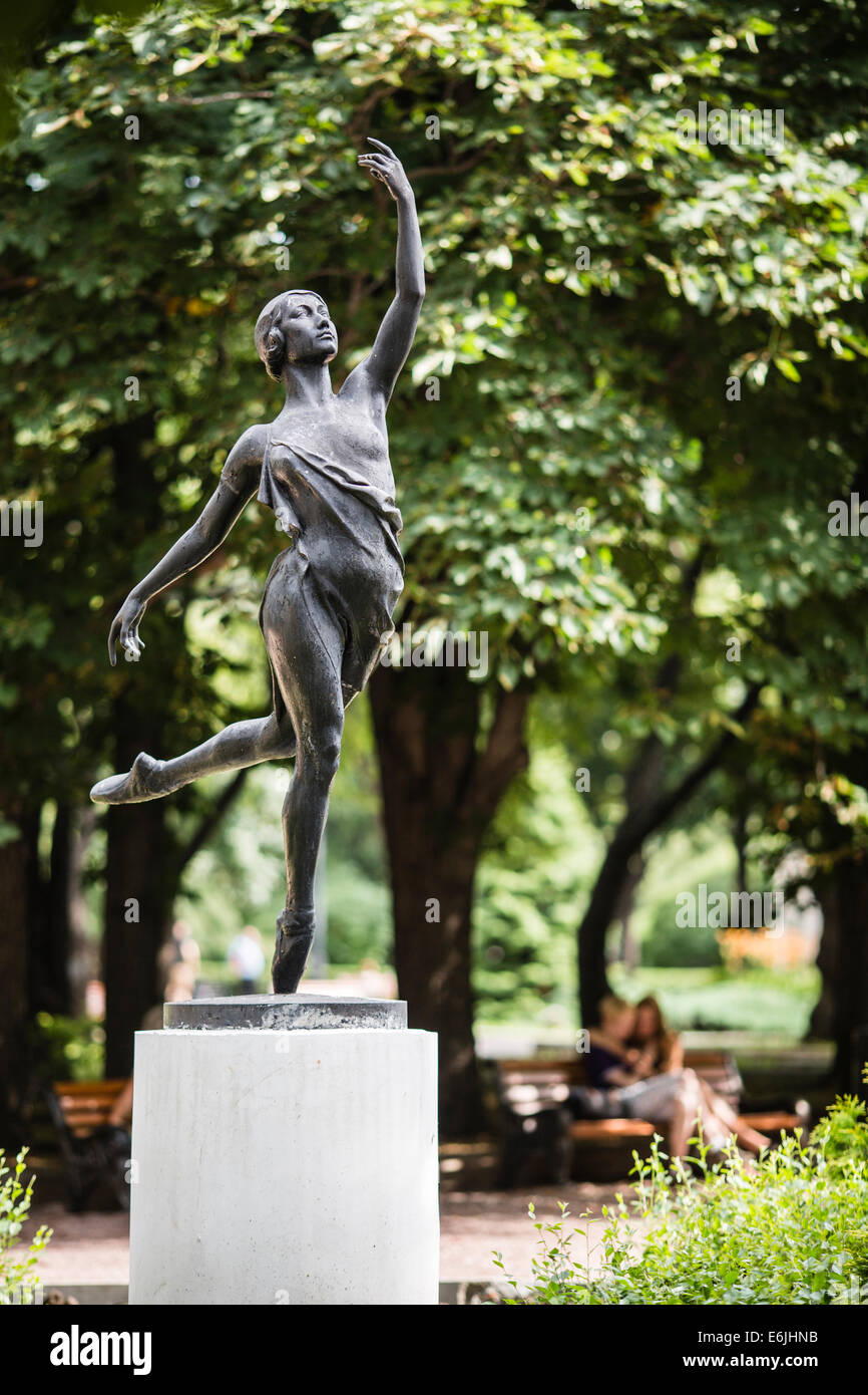 Statua in Gorky Park, Mosca, Russia Foto Stock