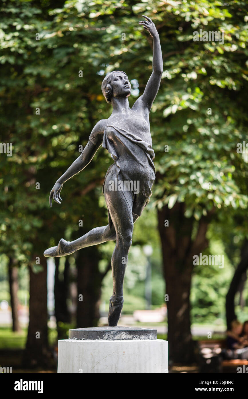Statua in Gorky Park, Mosca, Russia Foto Stock
