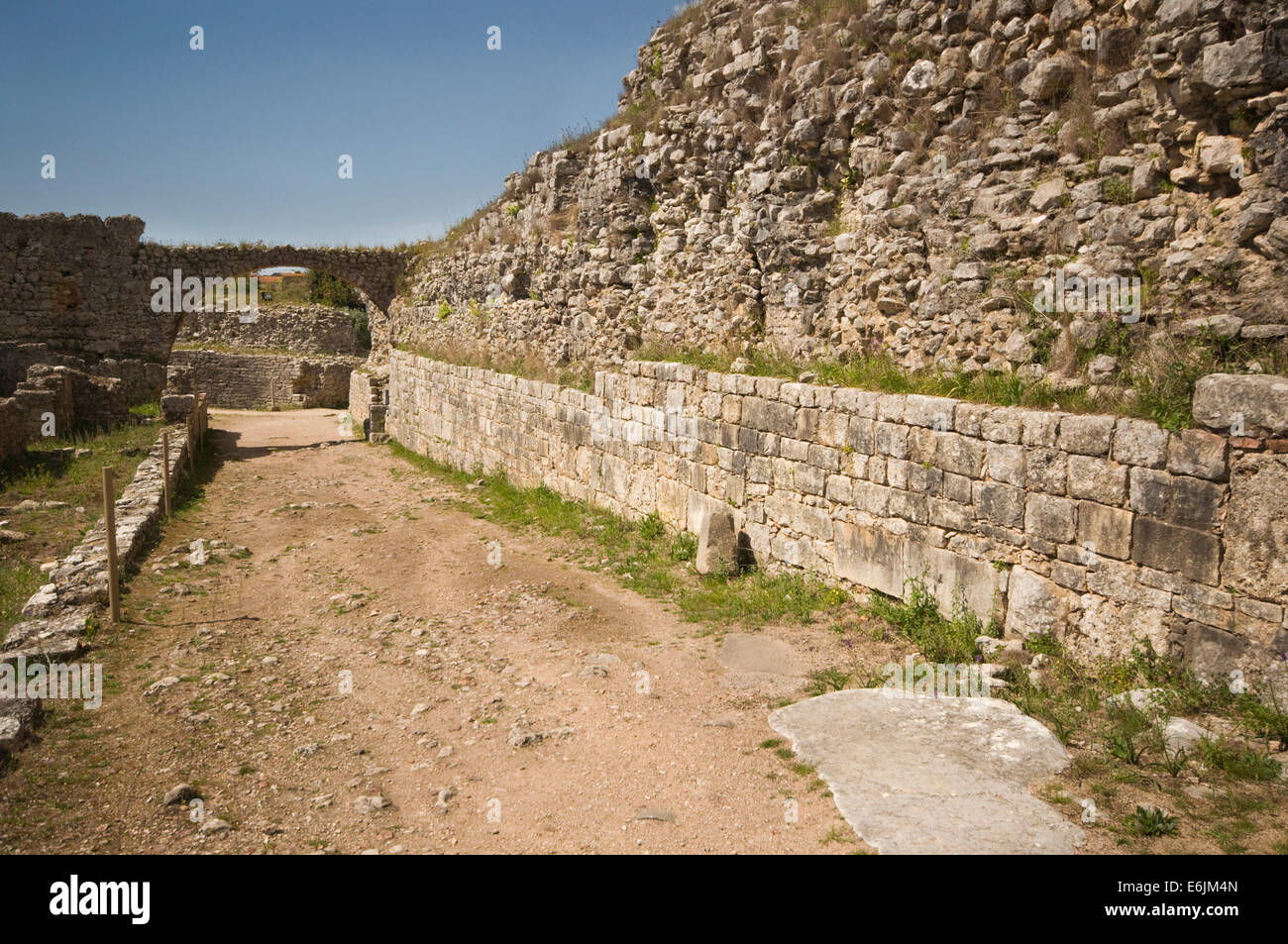 L'Europa, Portogallo, Conimbriga, I secolo d.c. il sito romano, tardo imperiale parete (3° secolo) Foto Stock