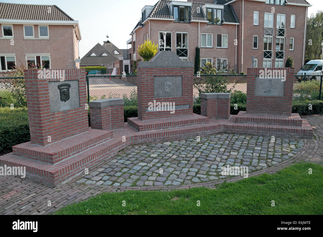 Memoriale della American101st Airborne Division e in Belgio il 1° Brigata (l'operazione Market Garden) in Opheusden, Paesi Bassi. Foto Stock