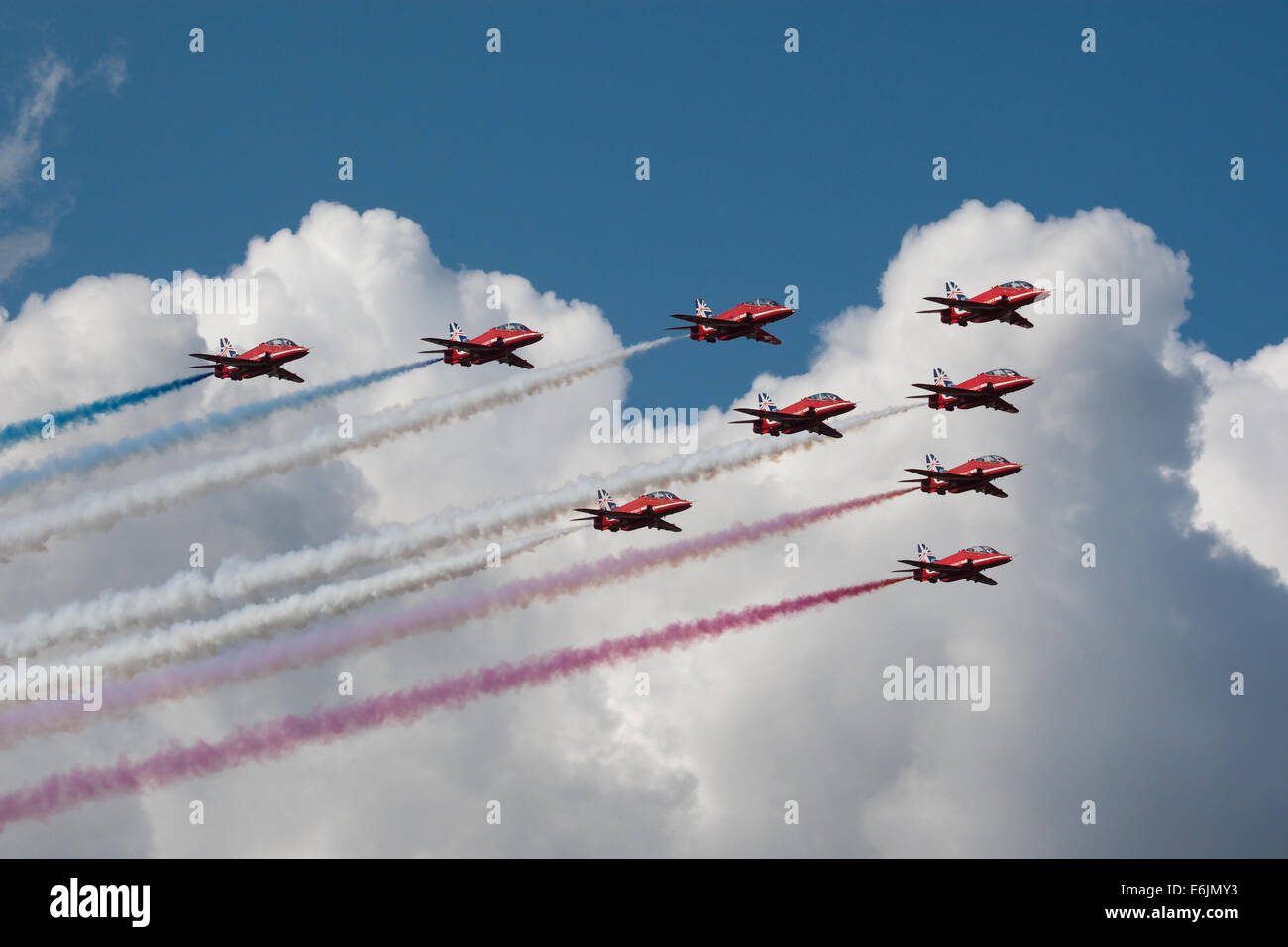 Le frecce rosse display 2014 a Cromer in Norfolk Foto Stock