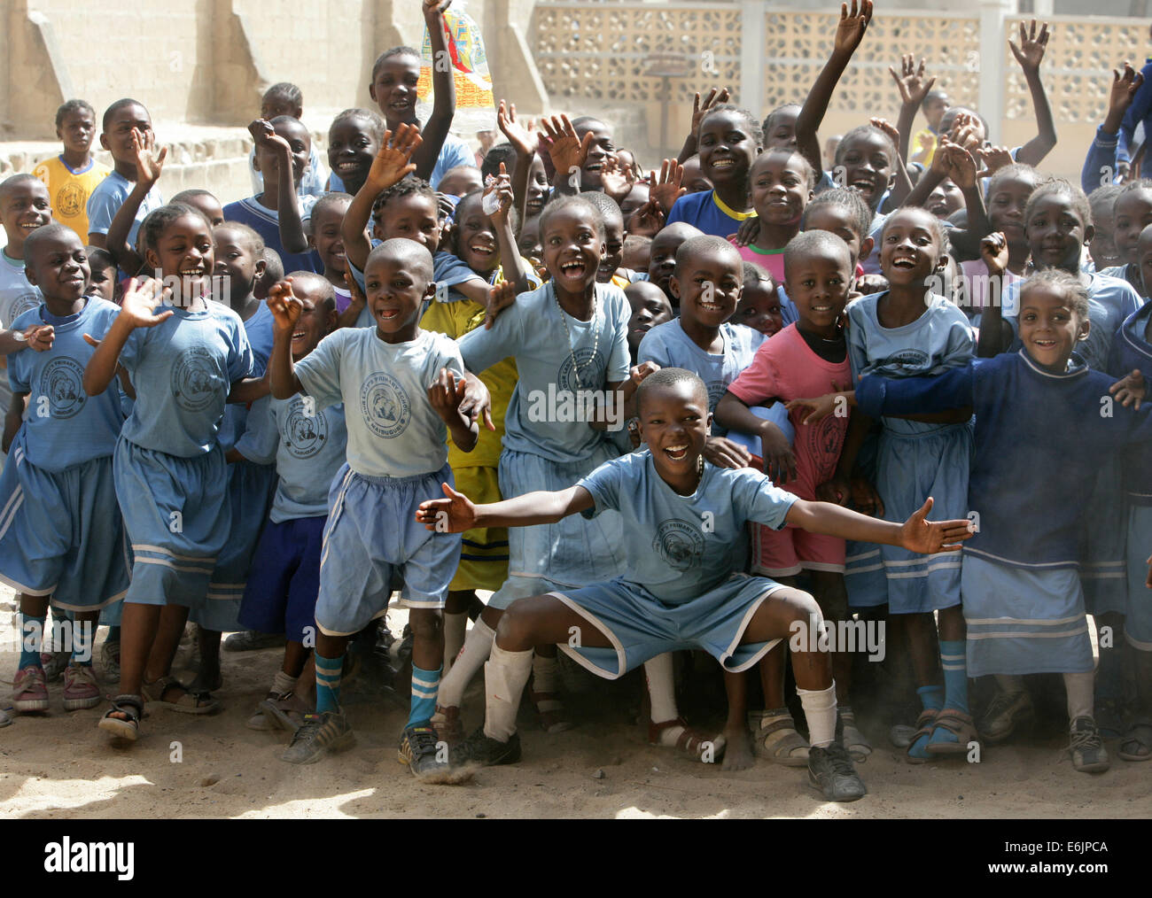 Gli studenti della Cattolica "Nostra Signora della Scuola Primaria' a Maiduguri, Stato di Borno, Nigeria Foto Stock