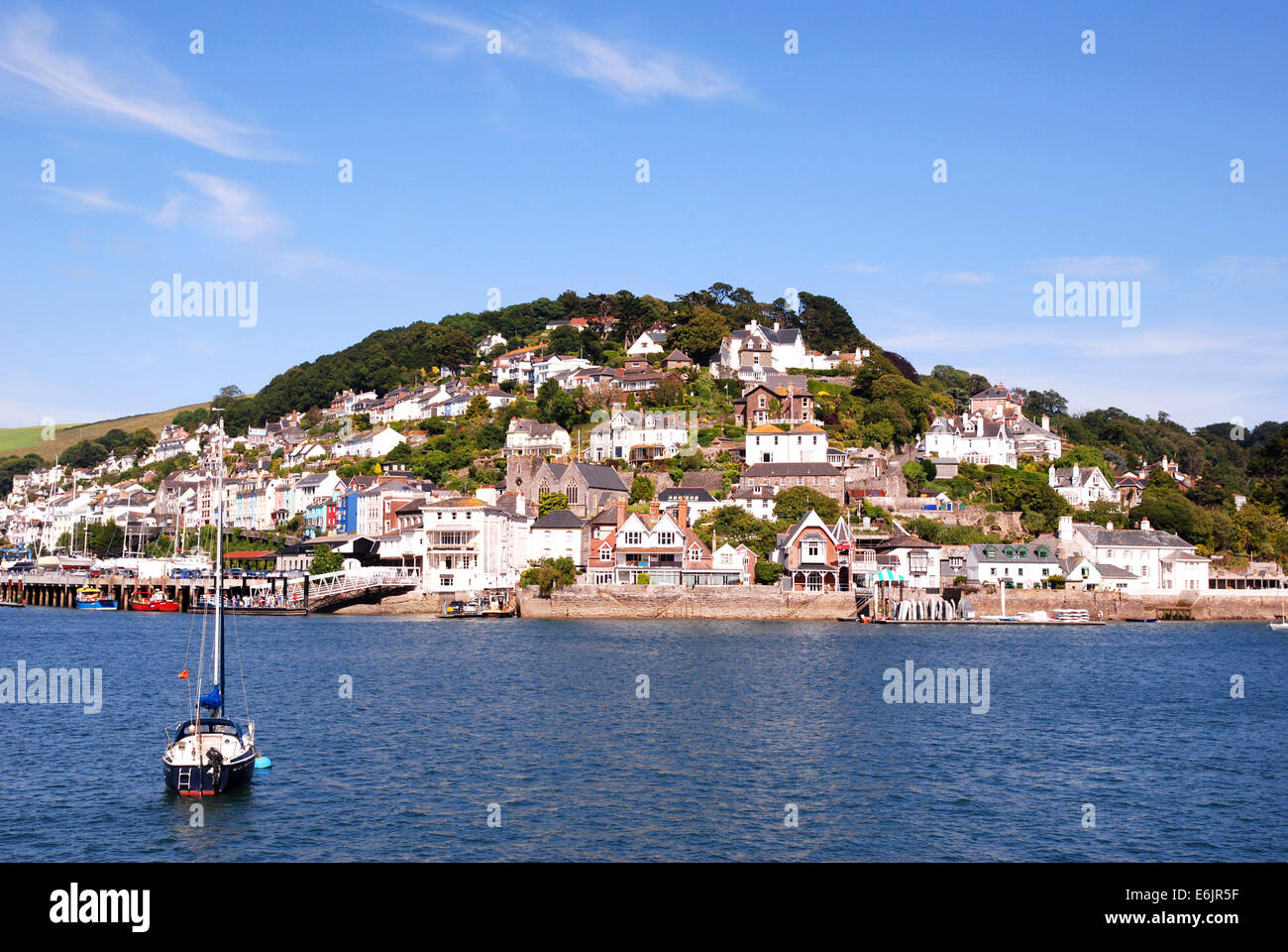 Il villaggio di Kingswear sul fiume Dart nel Devon, Regno Unito Foto Stock