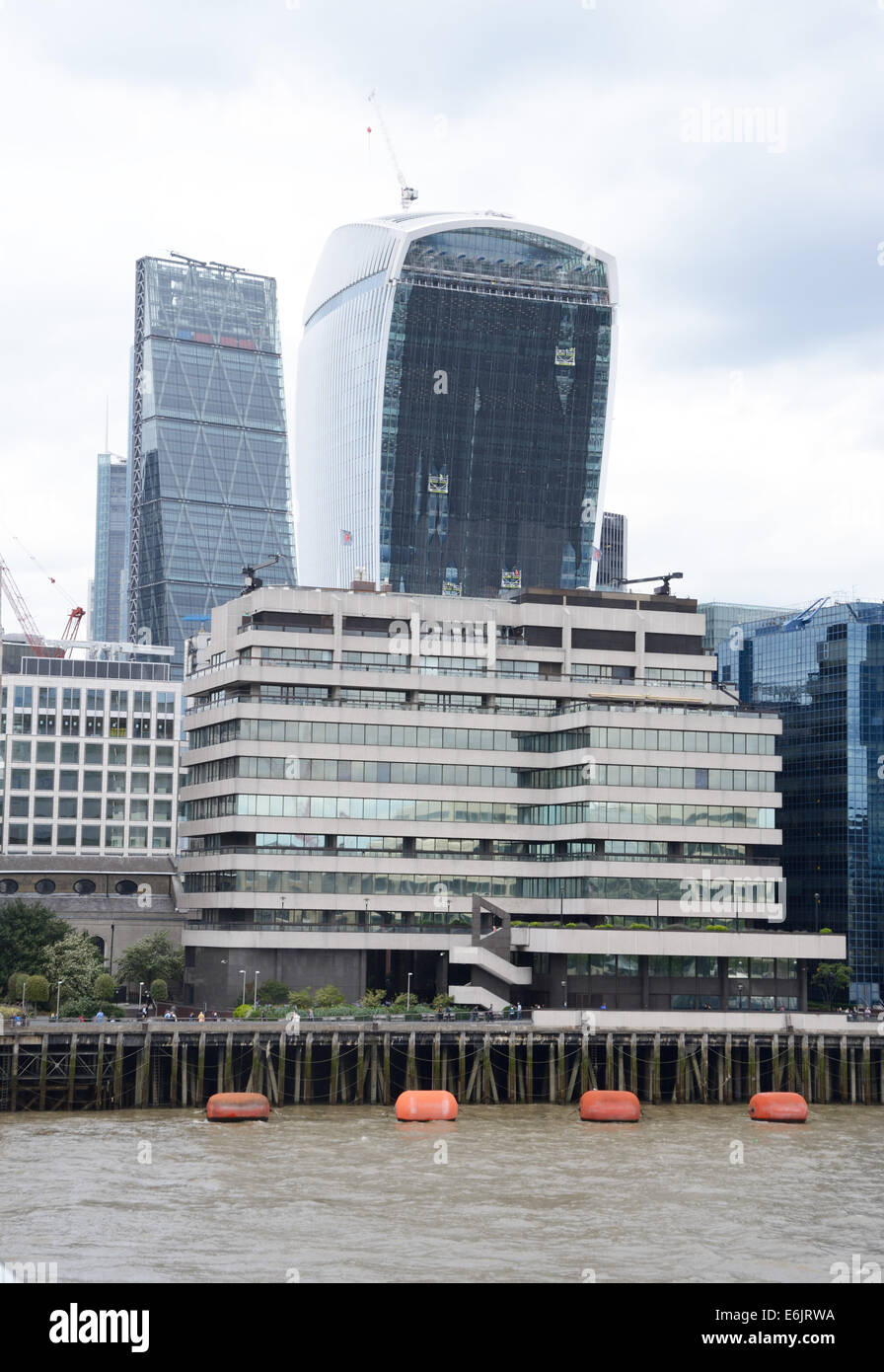 Città di edifici di Londra, Inghilterra. Foto Stock