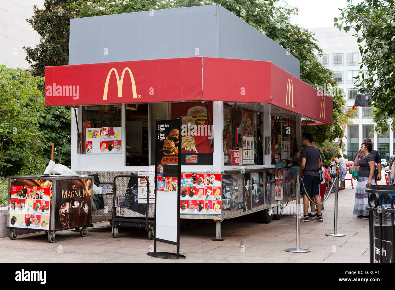 McDonald's street vending stand - Washington DC, Stati Uniti d'America Foto Stock