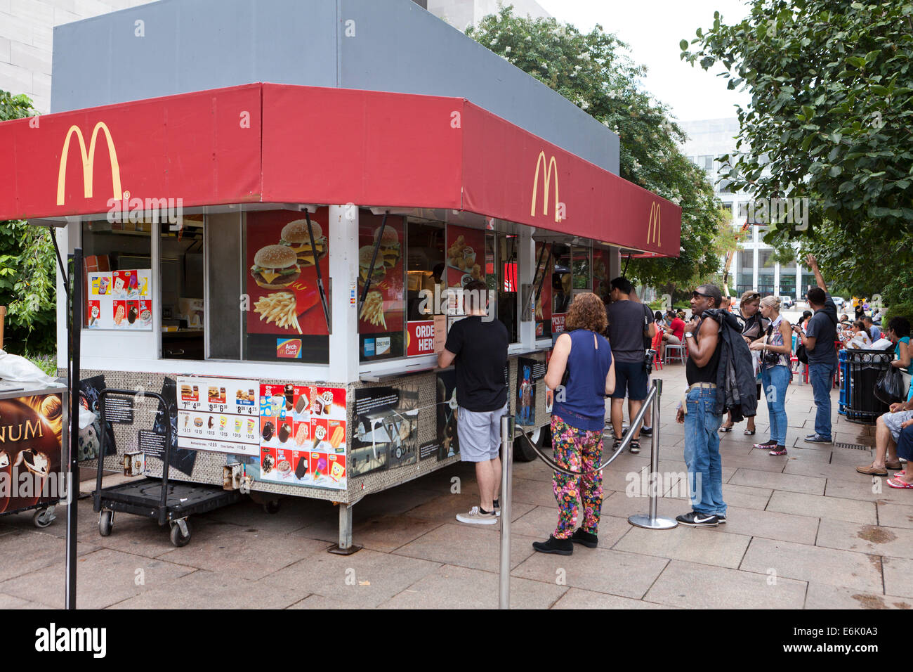 McDonald's street vending stand - Washington DC, Stati Uniti d'America Foto Stock