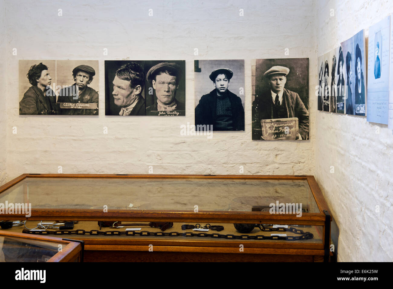 Esporre in prigione e il museo della Polizia, Ripon, North Yorkshire, Inghilterra, Regno Unito Foto Stock