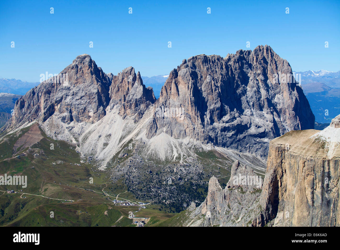 Gruppo del Sasso Lungo, Dolomiti, Alto Adige, Italia Foto Stock