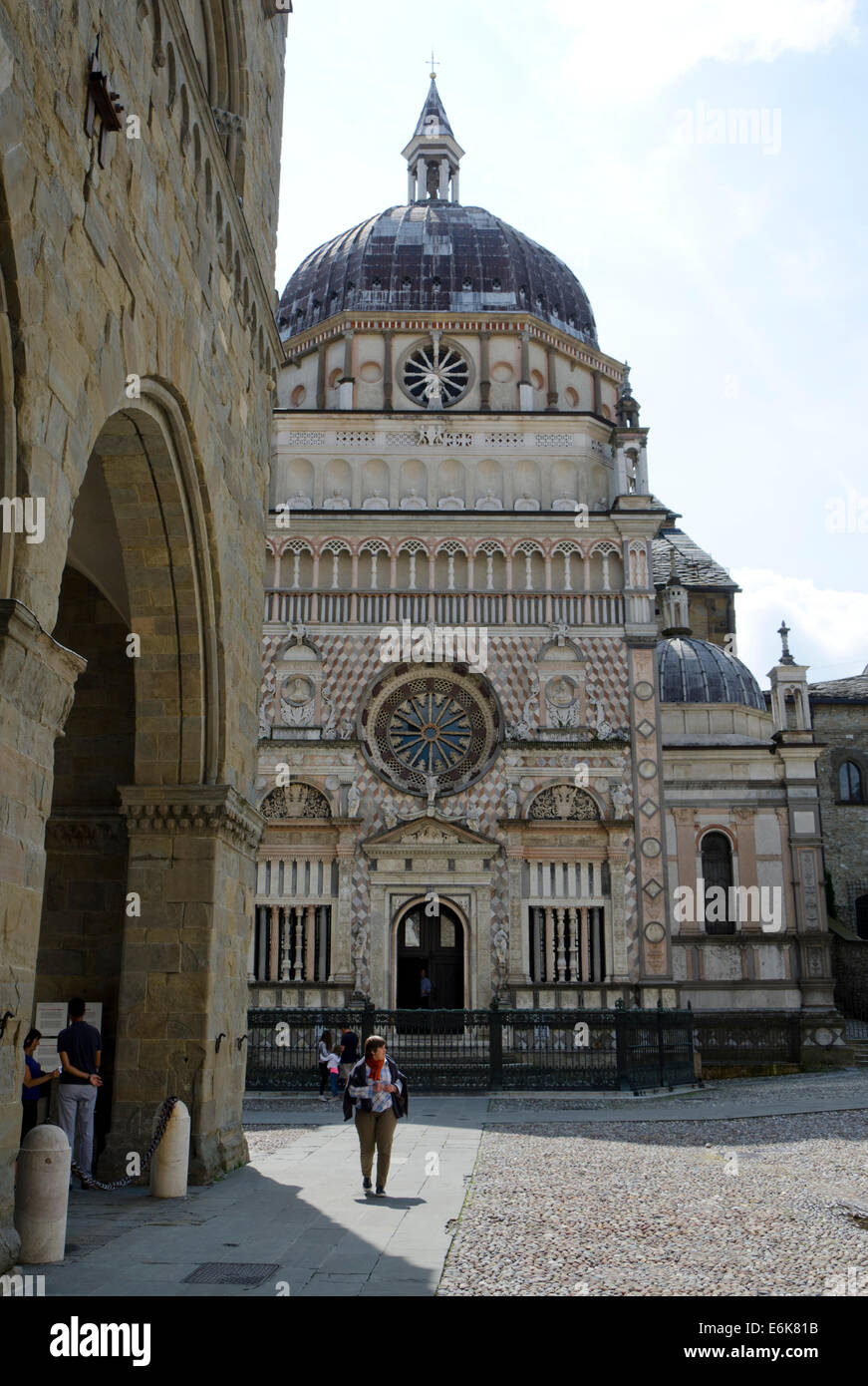 Bergamo Italia, veduta della Cappella Colleoni centro storico Bergamo, Città alta, alta città, Lombardia, Italia. Foto Stock