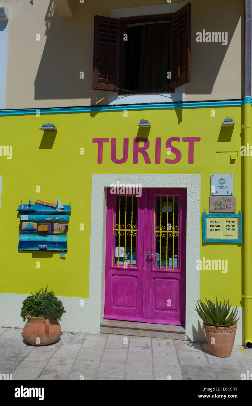 Centro informazioni turistiche in Veli Losinj città isola Losina Croazia Foto Stock