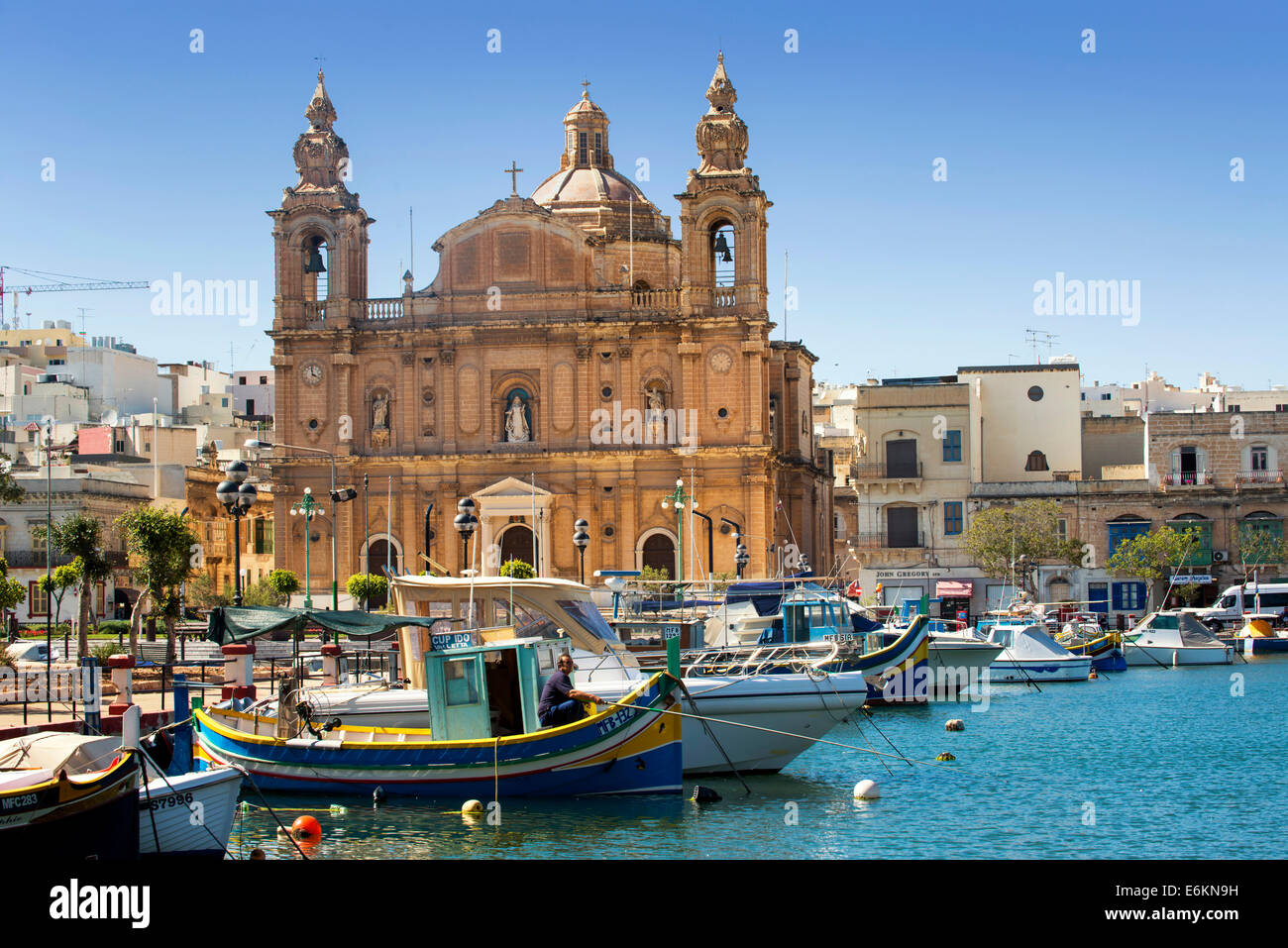Chiesa di uva sultanina tal-paci, San Giuseppe, Msida Creek, Valletta, Malta Foto Stock