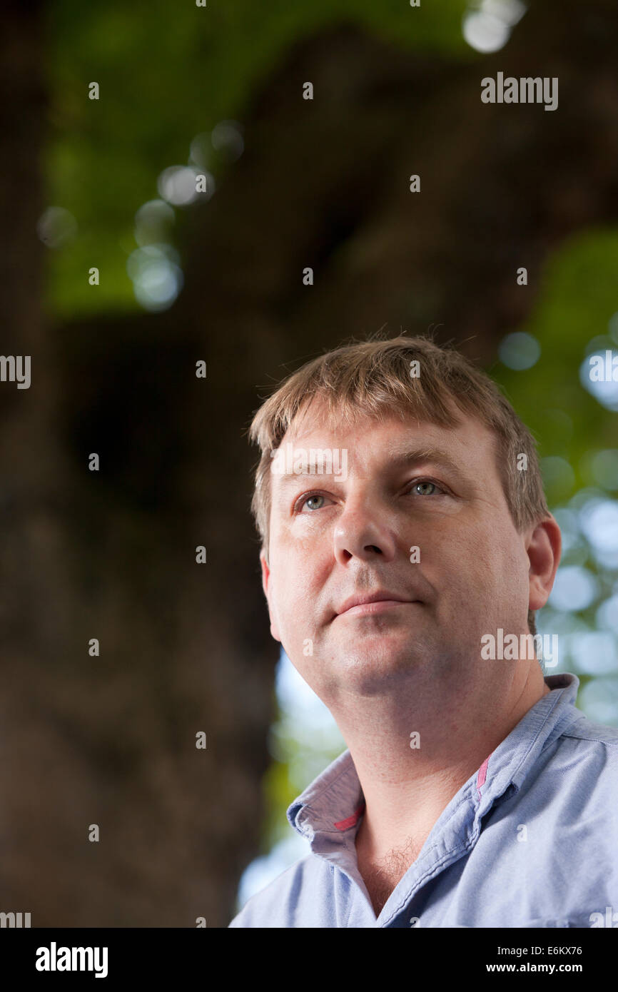 Edimburgo, Scozia, Regno Unito. 24 Ago, 2014. Danny Dorling, sociale geografo e scrittore, all'Edinburgh International Book Festival 2014. Edimburgo, Scozia. 24 agosto 2014 Credit: GARY DOAK/Alamy Live News Foto Stock
