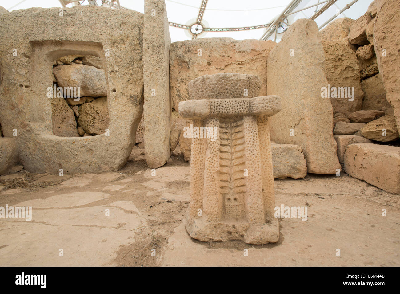 Hagar Qim templi, Malta Foto Stock