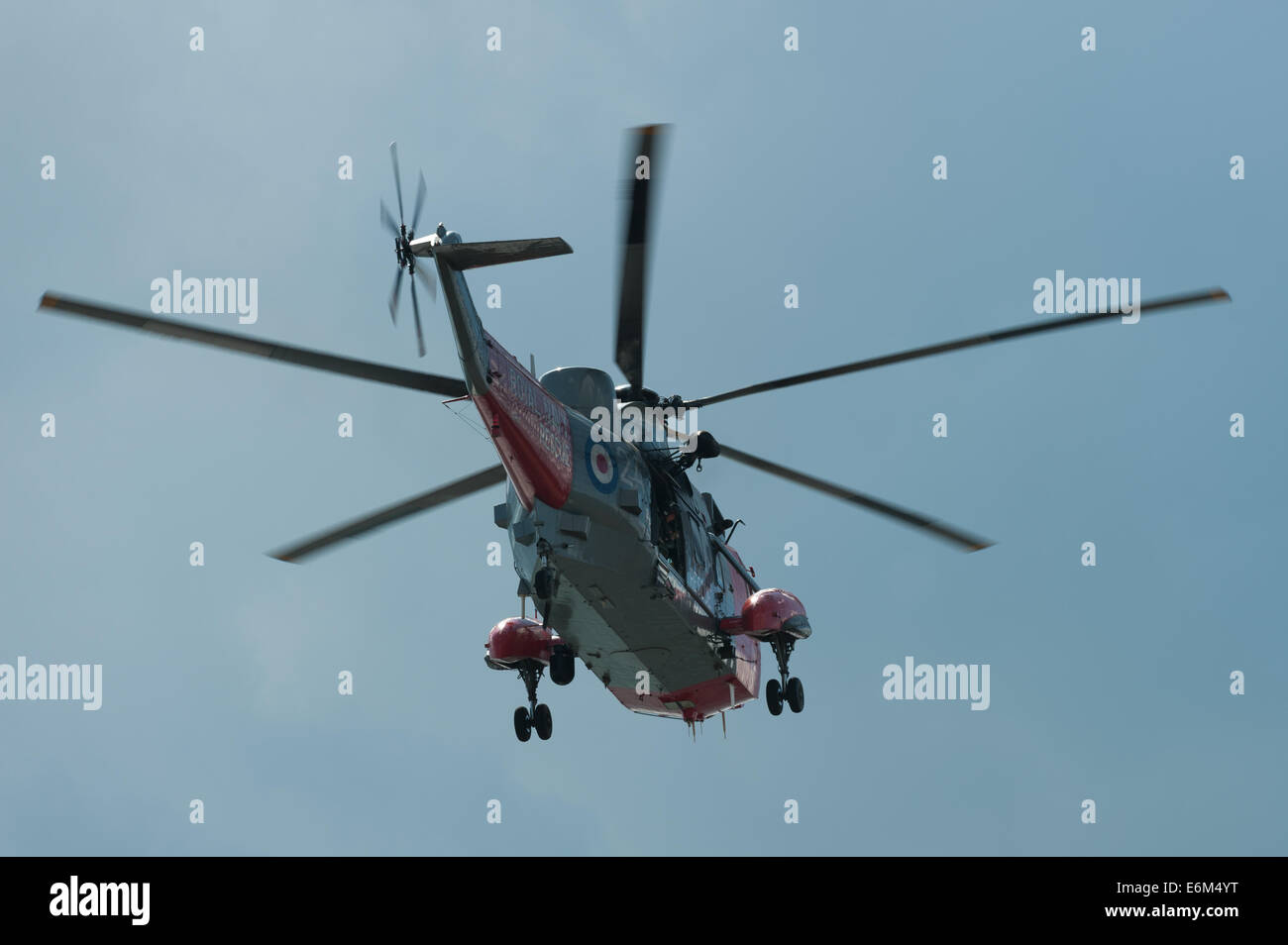 Royal Navy Rescue Westland Sea King elicottero, Dawlish Air Show. Foto Stock