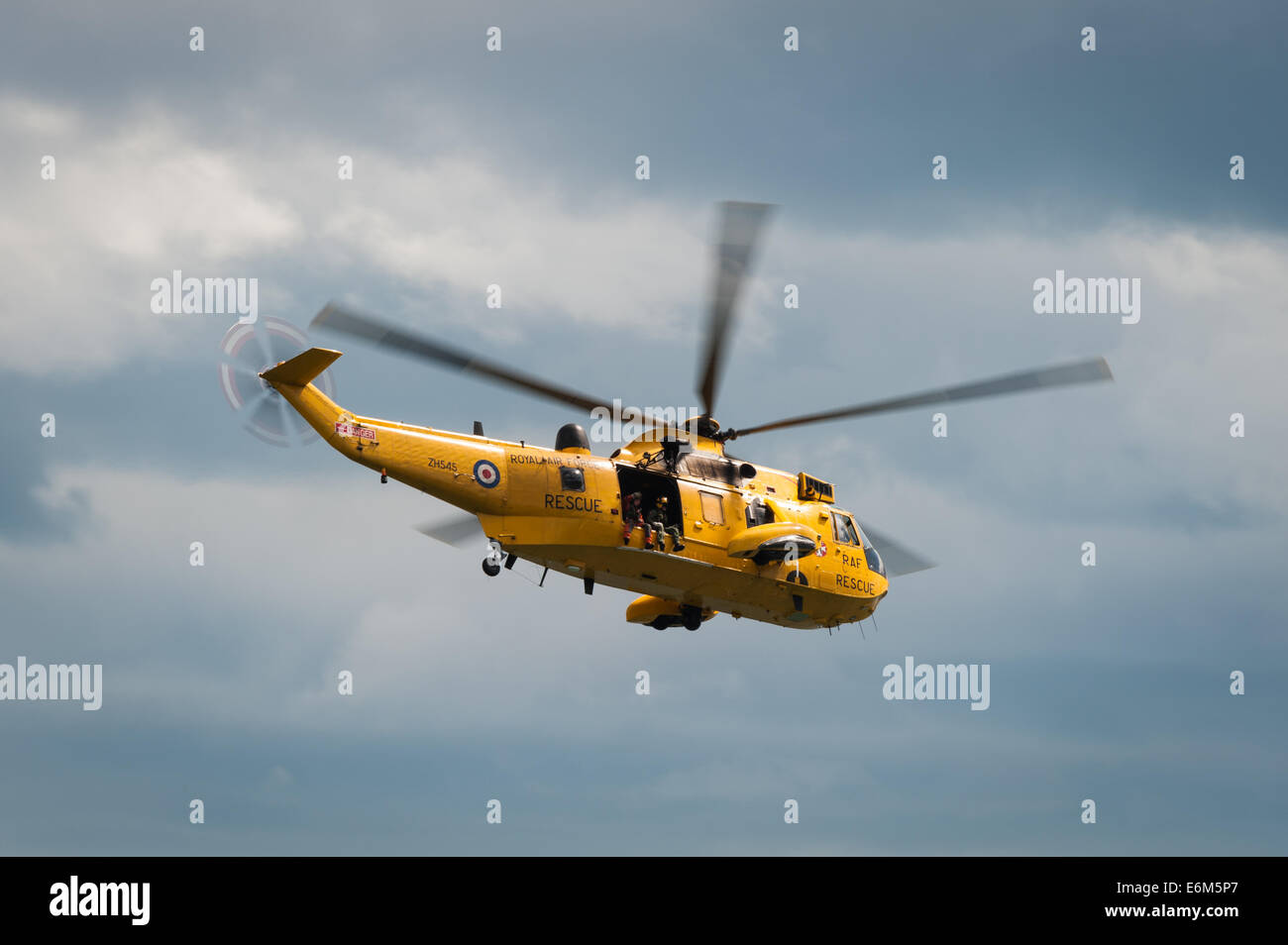 Royal Air Force Westland Sea King elicottero, Dawlish Air Show Aug 23, 2014. Foto Stock