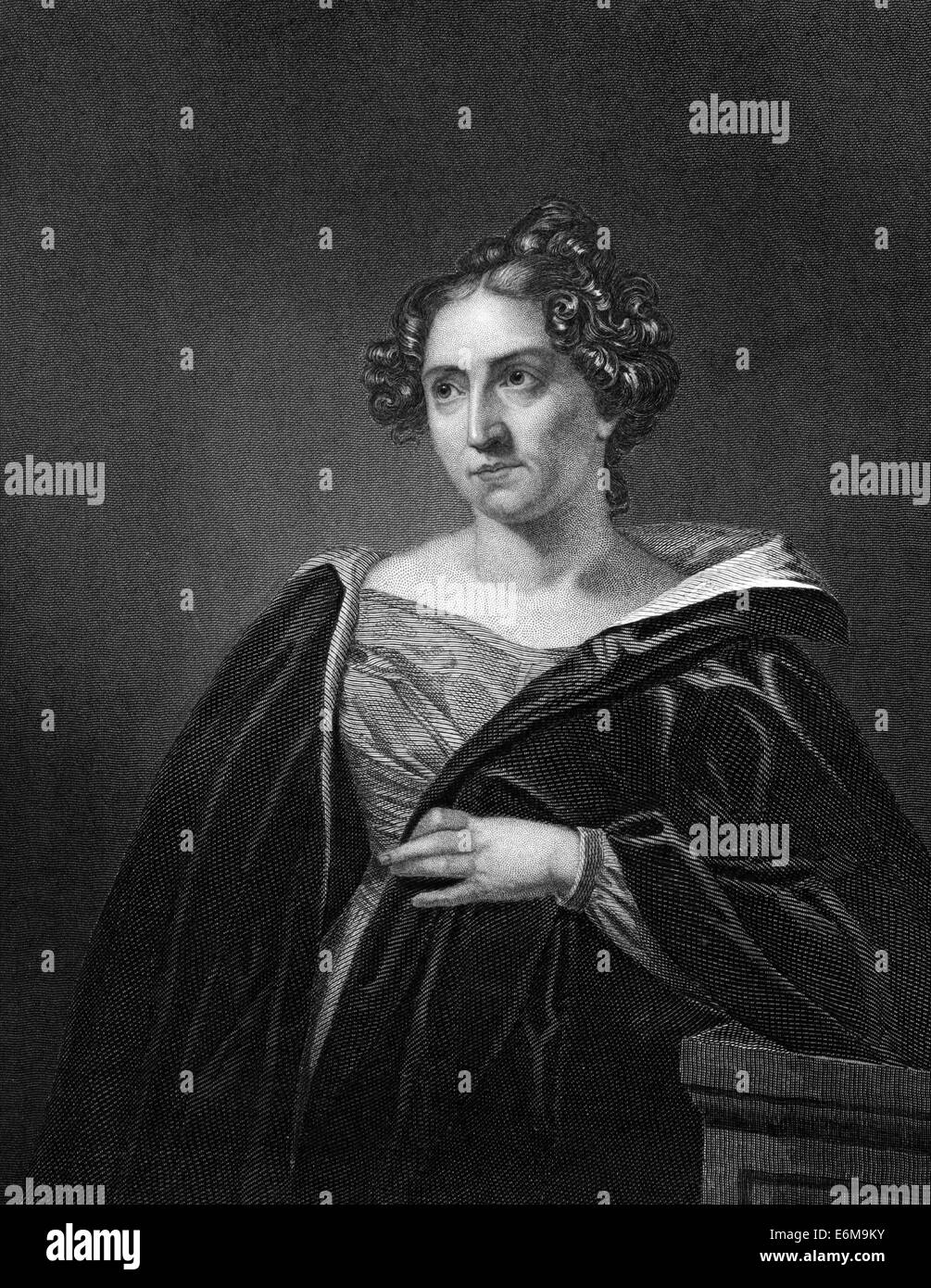 Catharine Sedgwickon (1789-1867) su incisione dal 1873. Romanziere americano. Foto Stock