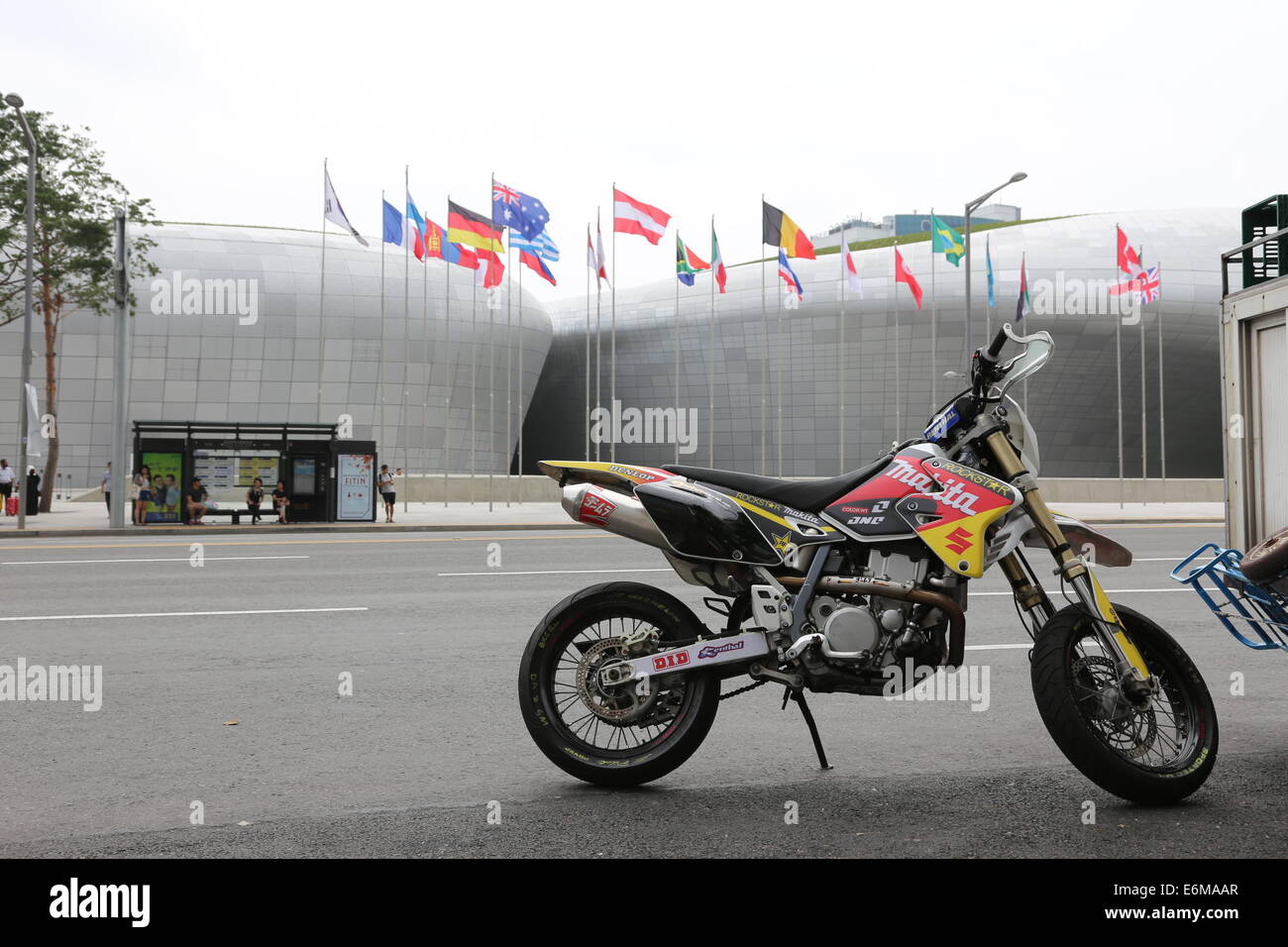 Storia di Dongdaemun & Cultura Park in Corea del Sud Foto Stock