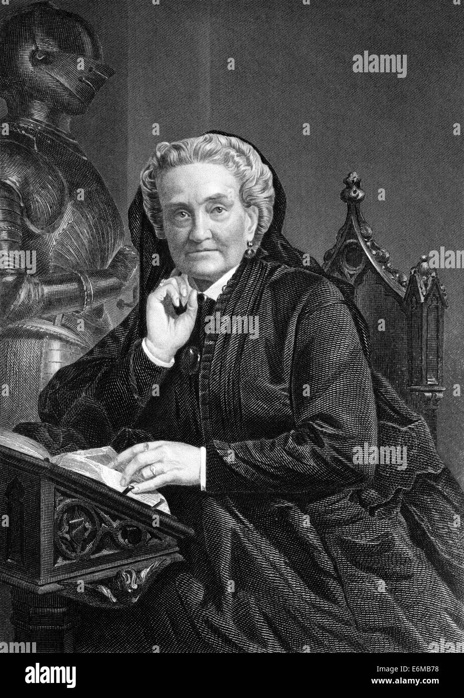 Charlotte Saunders Cushman (1816-1876) su incisione dal 1873. Fase americana attrice. Foto Stock