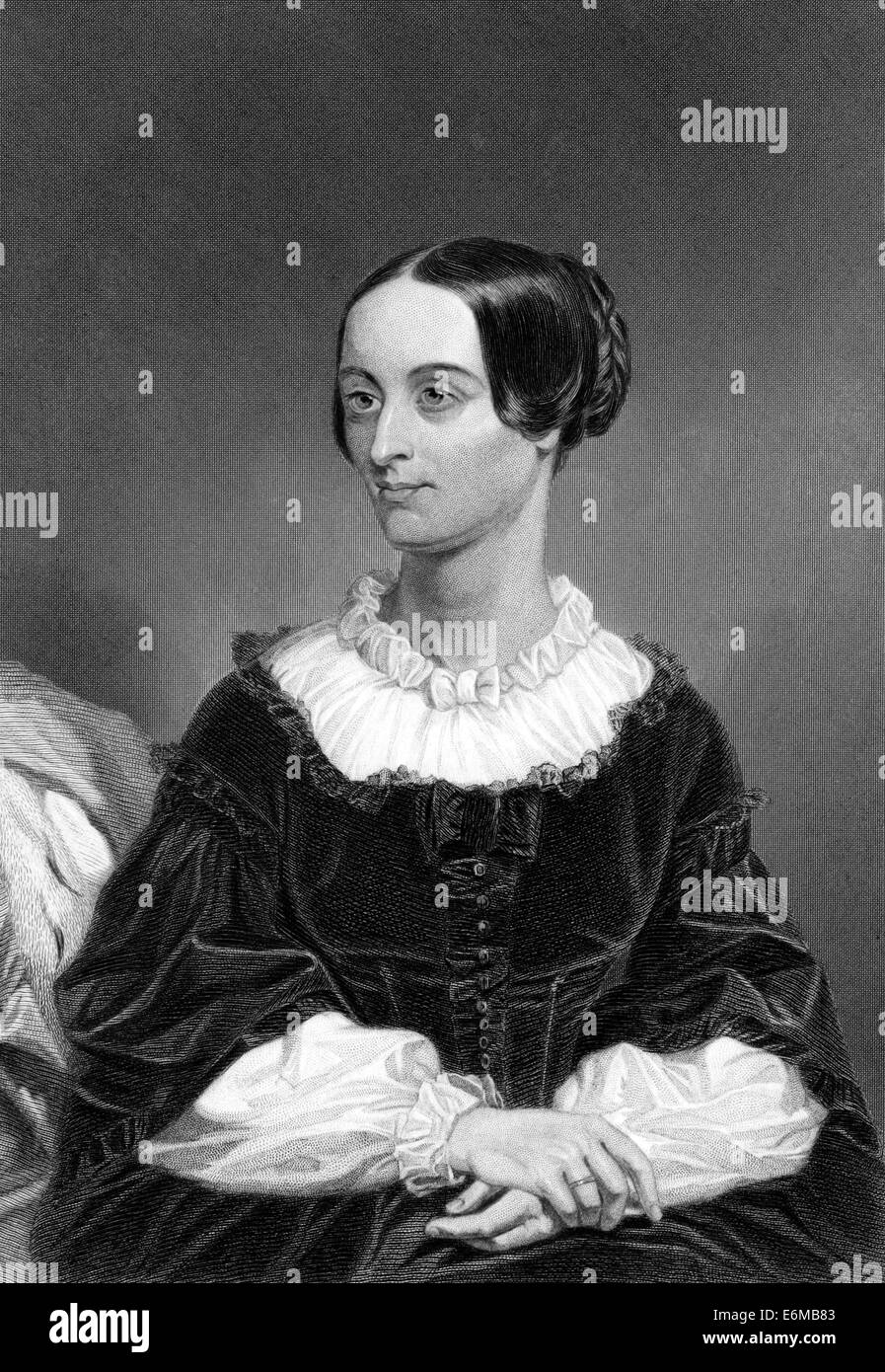 Emily Chubbuck (1817-1854) su incisione dal 1873. Poeta americano che ha scritto sotto lo pseudonimo di Fanny Forrester. Foto Stock