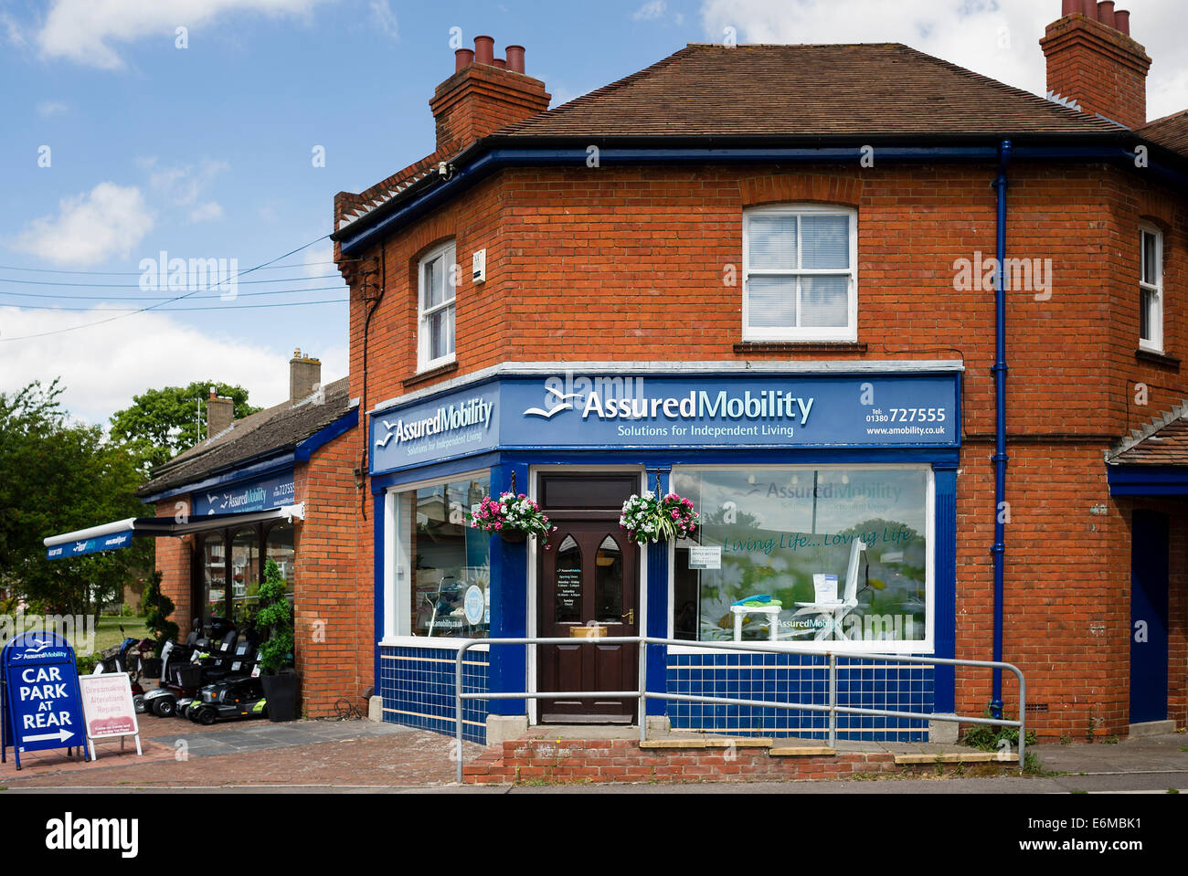 AssuredMobility shop in Devizes Regno Unito Foto Stock