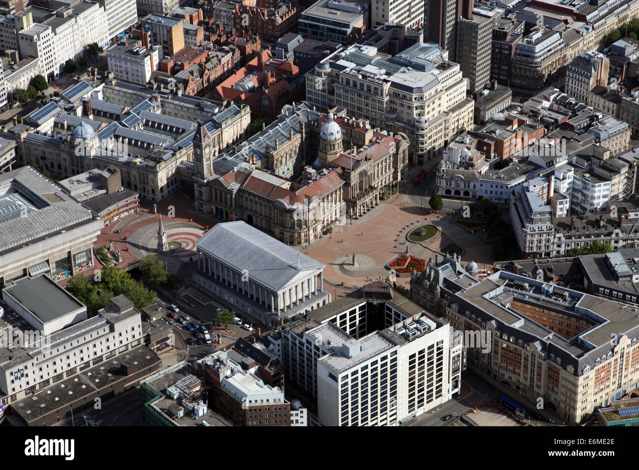 Vista aerea del centro cittadino di Birmingham, Regno Unito Foto Stock