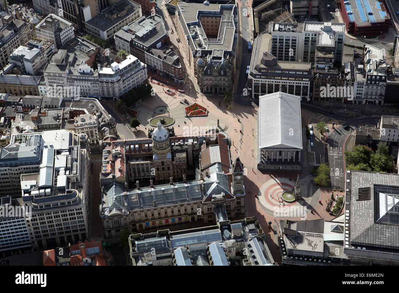 Vista aerea del centro cittadino di Birmingham, Regno Unito Foto Stock
