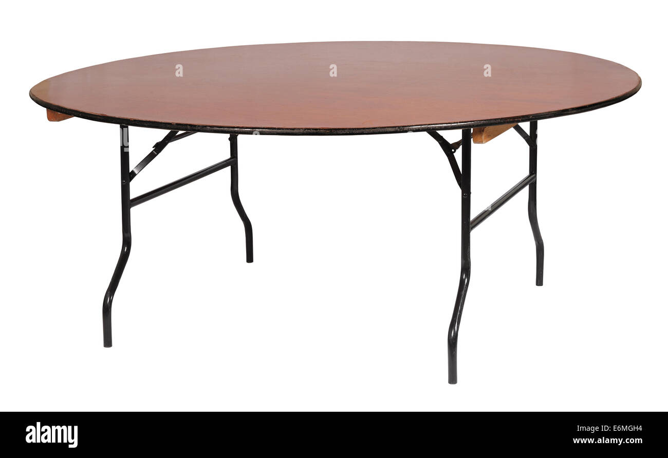 Round tavolo pieghevole Foto Stock