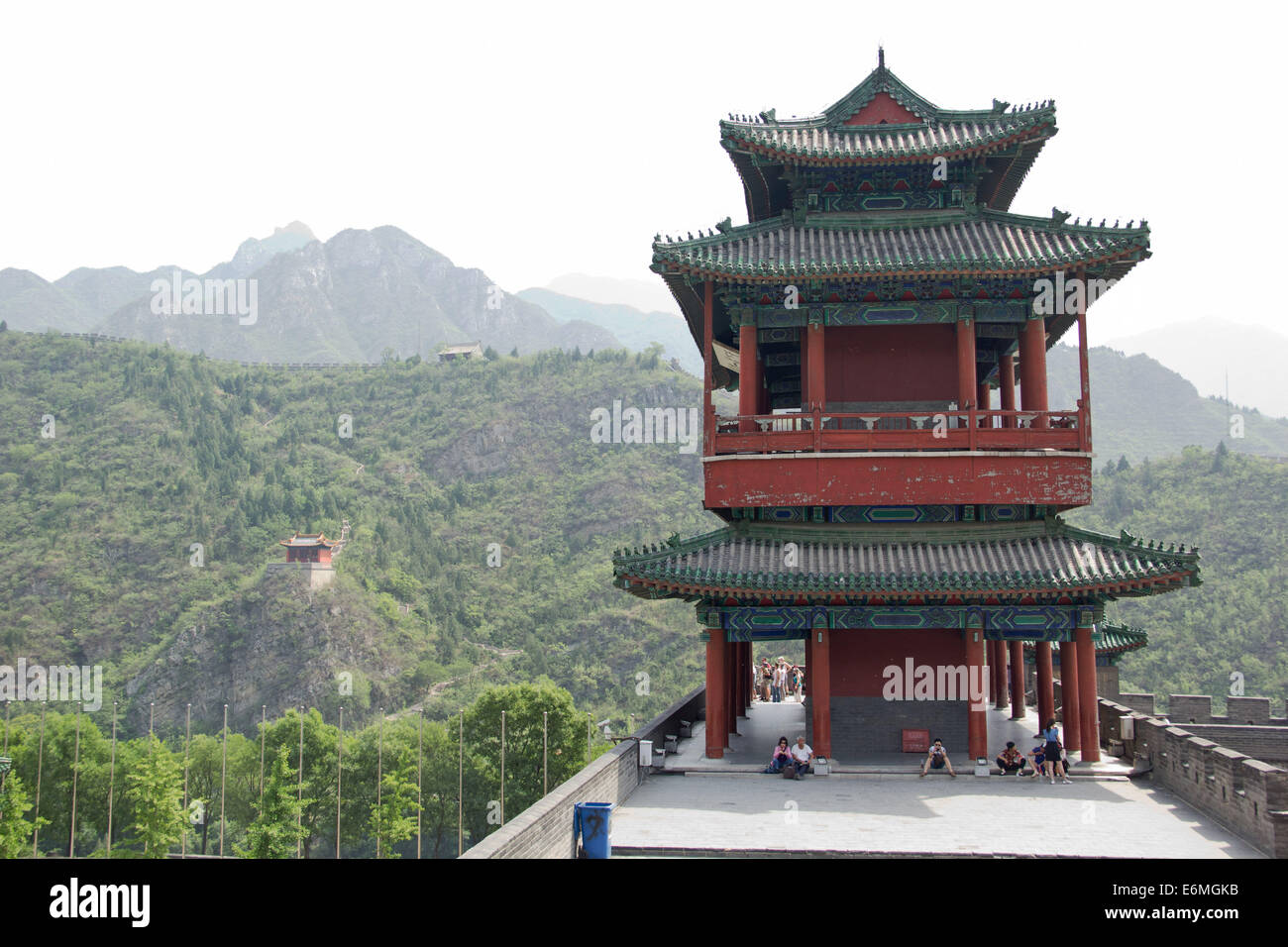 Juyongguan pass presso la Grande Muraglia della Cina Foto Stock