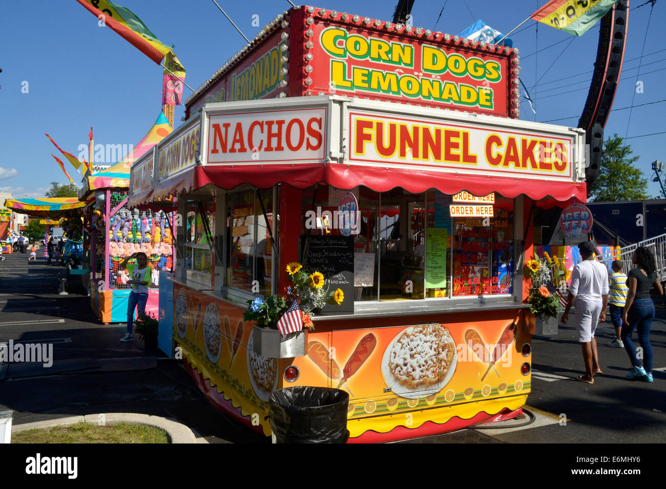 Lo stand di ristoro al carnevale in Annapolis, Maryland Foto Stock