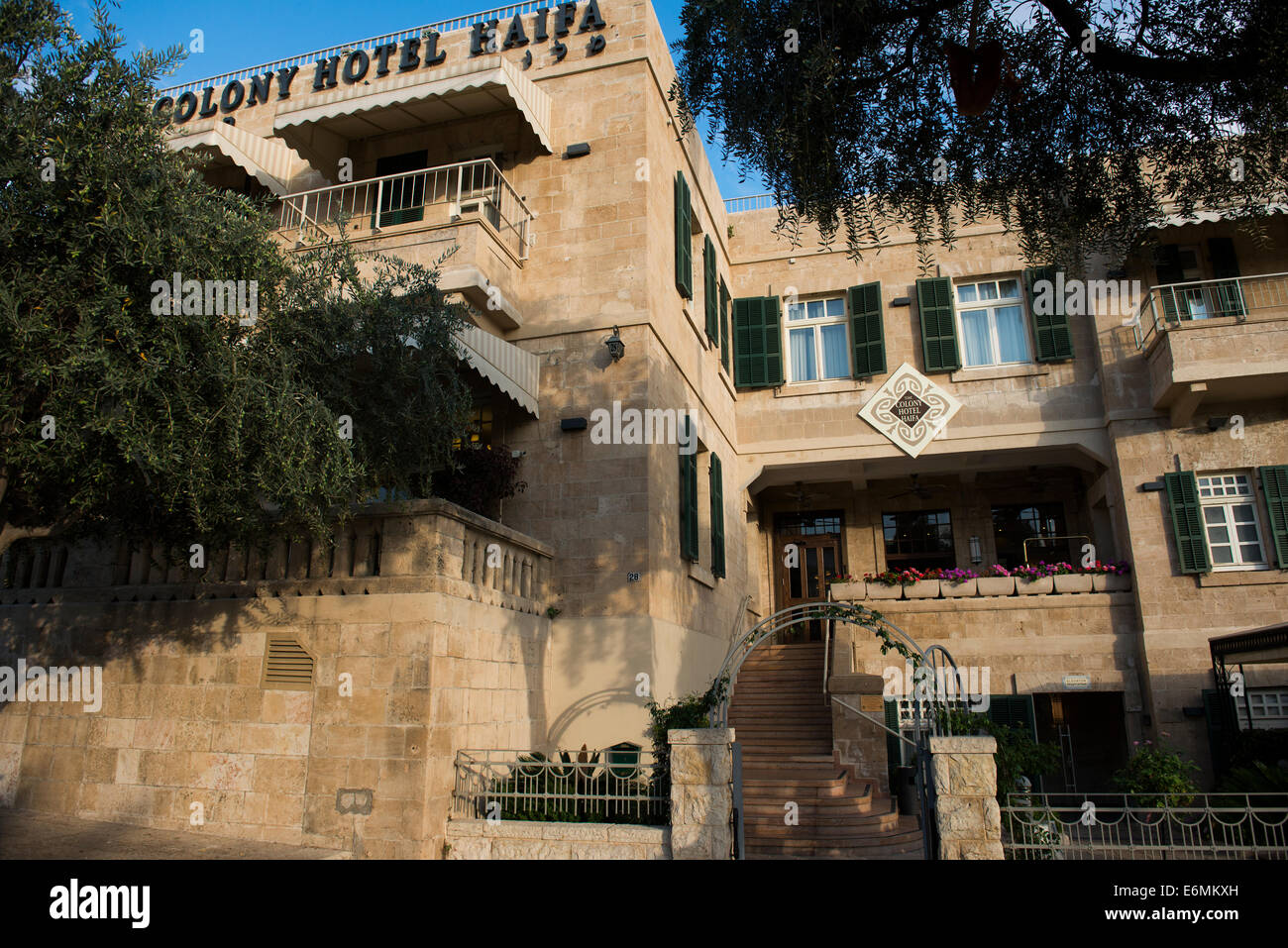 Il Colony Hotel a Haifa è uno dei migliori hotel boutique della città. Foto Stock