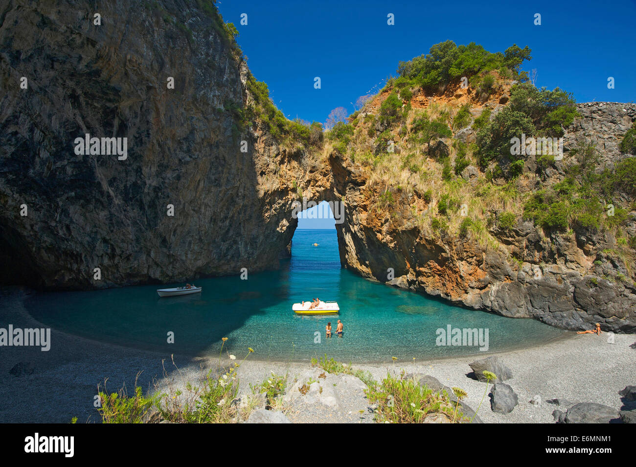 Arco Naturale, Arco Magno, San Nicola Arcella, Capo Scalea, Calabria, Italia Foto Stock
