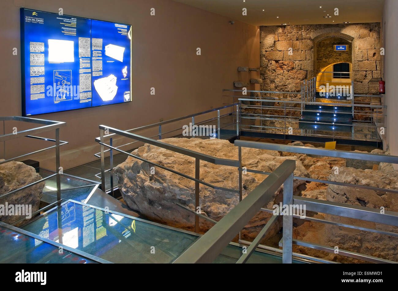 Sito archeologico di "Casa del Obispo' - a partire dal VIII secolo A.C. al XVII secolo , Cadice, regione dell'Andalusia, Spagna, Europa Foto Stock