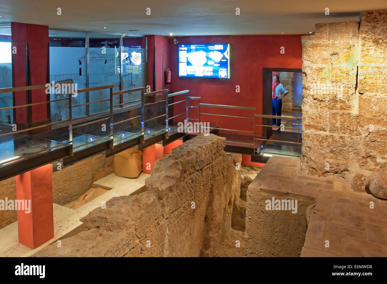 Sito archeologico di "La Casa del Obispo' - a partire dal VIII secolo A.C. al XVII secolo , Cadice, regione dell'Andalusia, Spagna, Europa Foto Stock