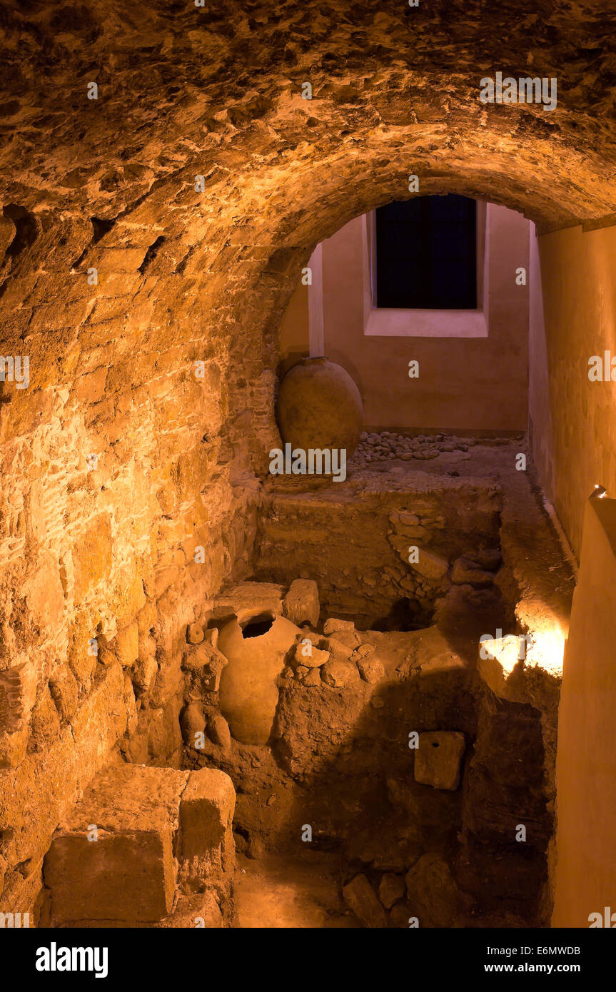 Sito archeologico di "La Casa del Obispo' - a partire dal VIII secolo A.C. al XVII secolo , Cadice, regione dell'Andalusia, Spagna, Europa Foto Stock