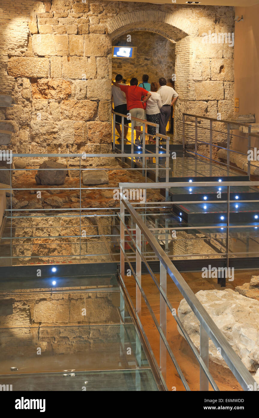 Sito archeologico di "La Casa del Obispo' - a partire dal VIII secolo A.C. al XVII secolo , Cadice, regione dell'Andalusia, Spagna, Europa Foto Stock