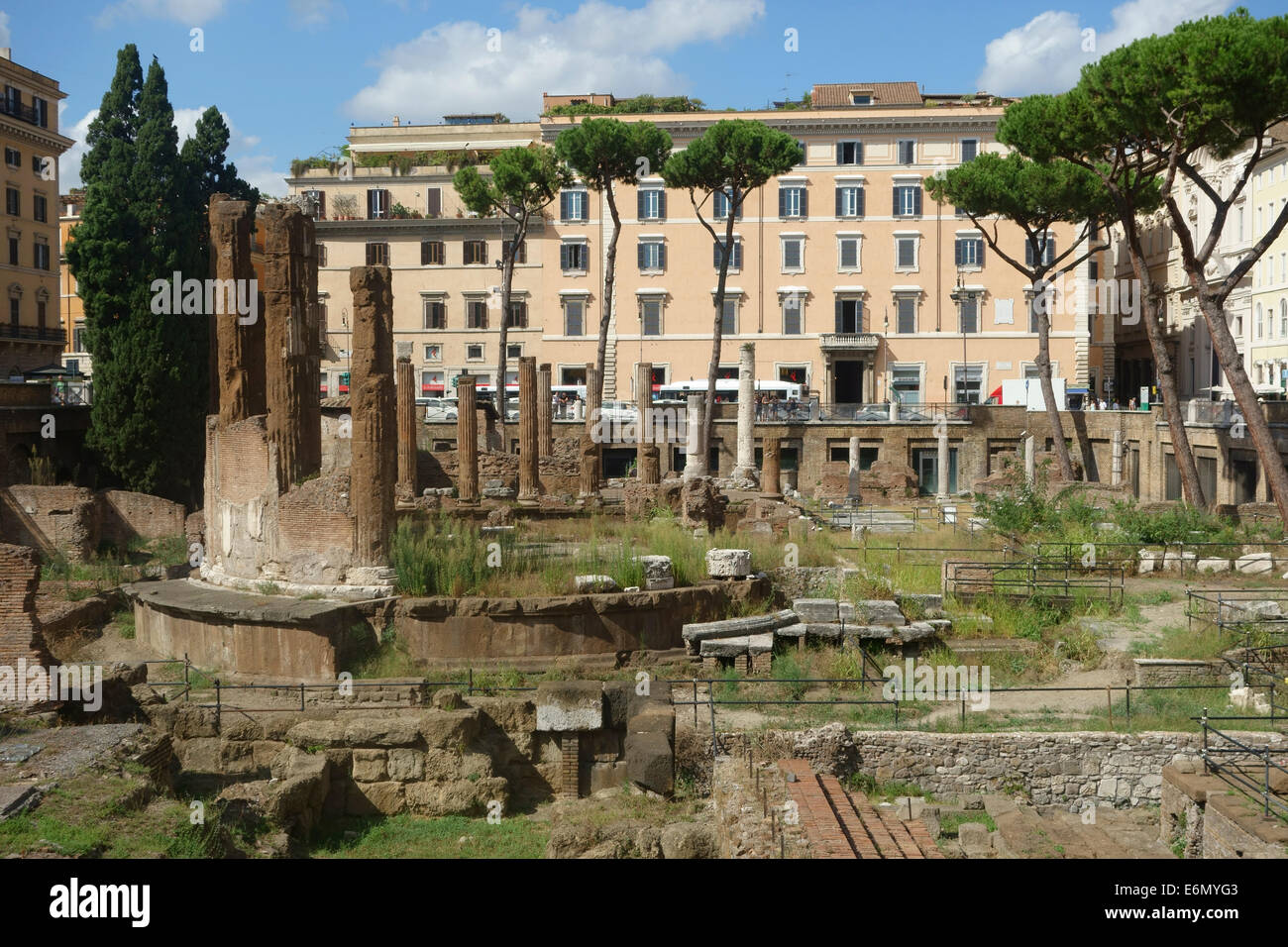 Largo Argentina Roma resti archeologici Italia Foto Stock