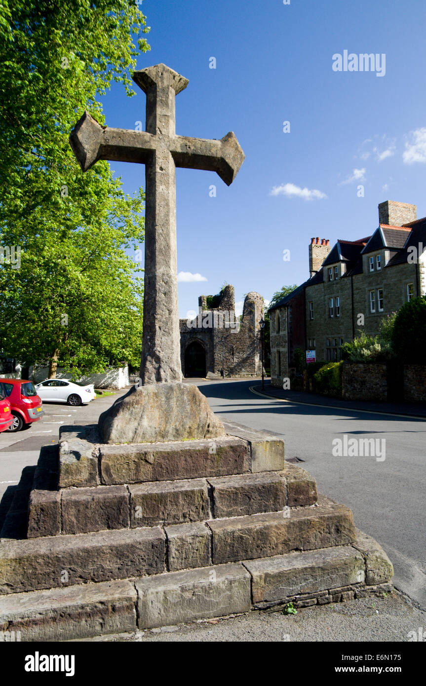 Città Croce, Llandaff Cathedral, Llandaff, Cardiff, Galles, UK. Foto Stock