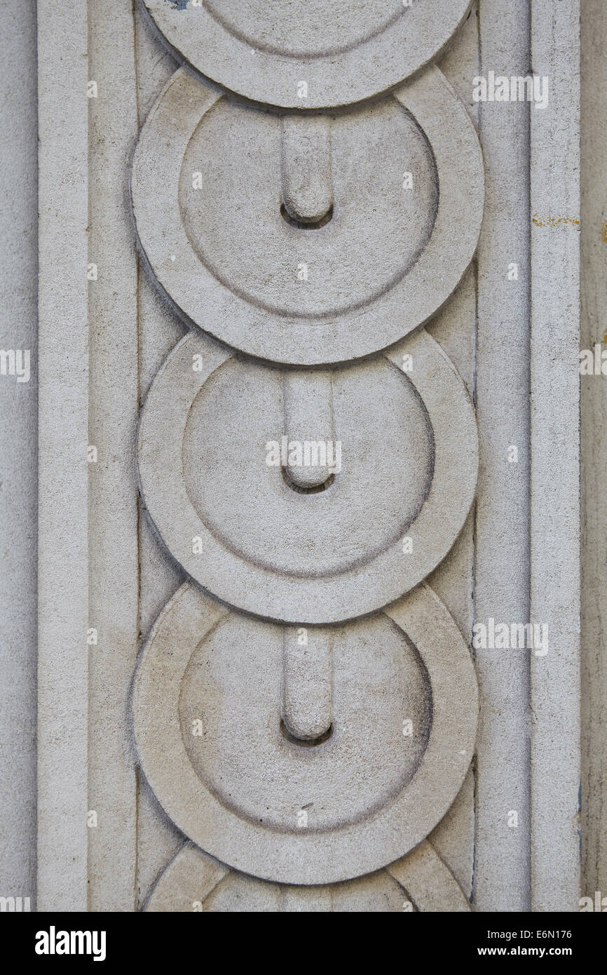 Texture di Londra, tipica pietra grigia, modellato. Foto Stock