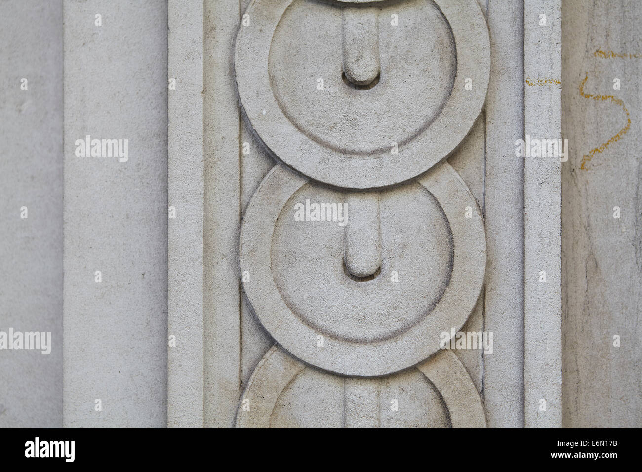 Texture di Londra, tipica pietra grigia, modellato. Foto Stock
