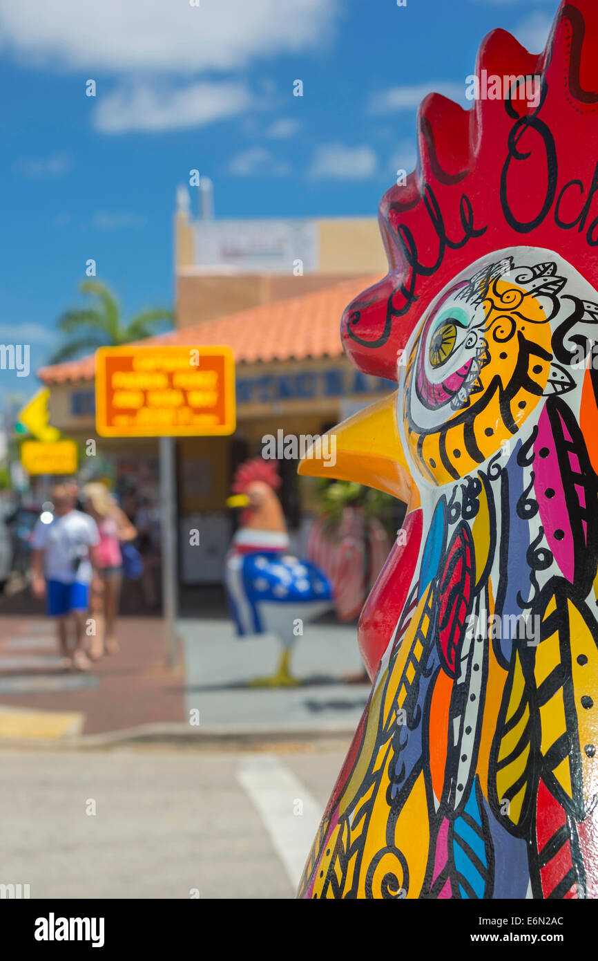 Pollo gigante sculture ottava strada Little Havana quartiere Miami Florida Foto Stock