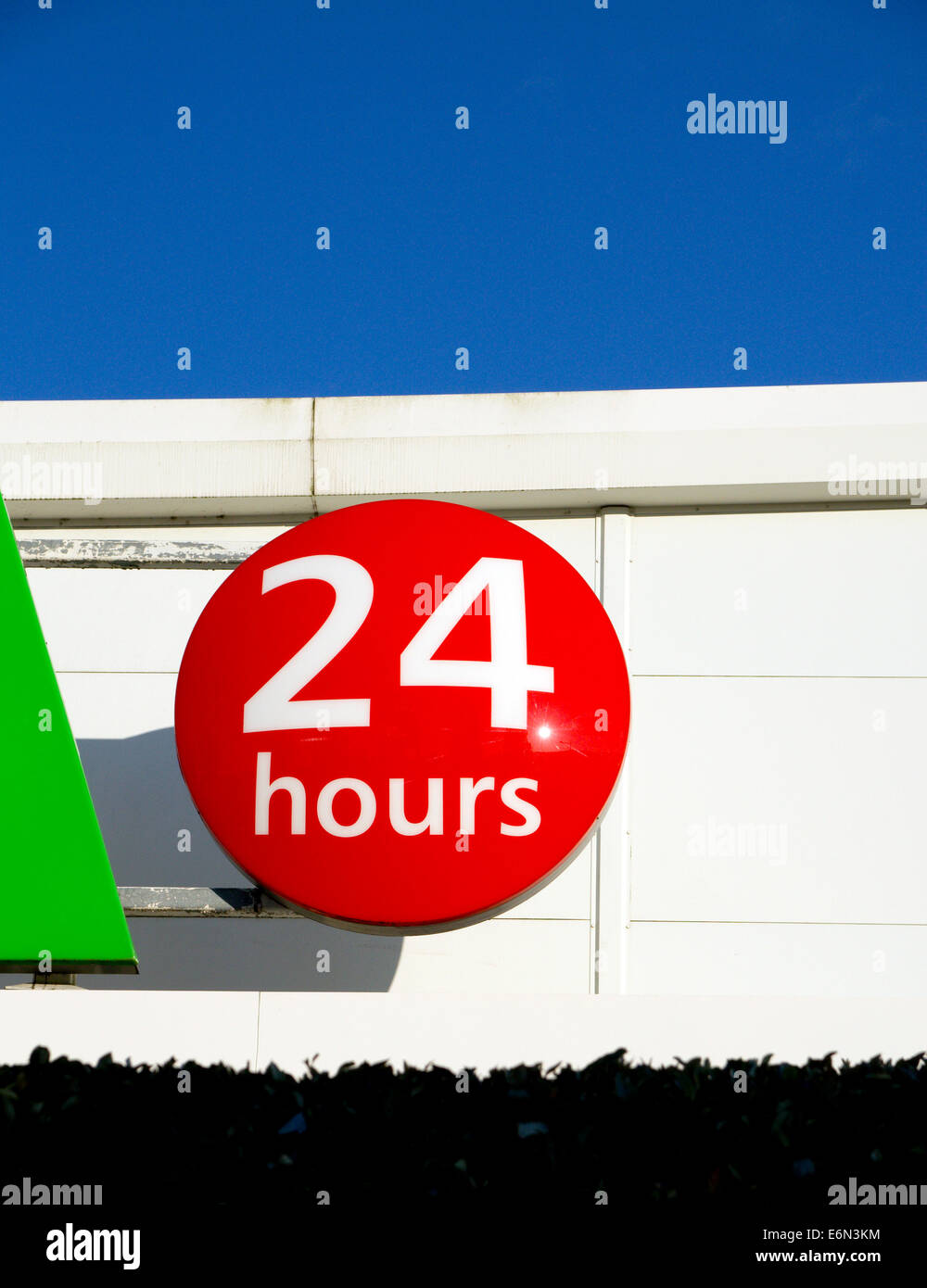 24 Ora shop segno di apertura, Asda Store, Leckwith, Cardiff, Galles. Foto Stock