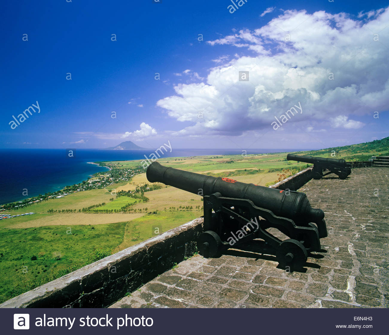 Brimstone Hill Fortress sull'isola caraibica di Saint Kitts nella nazione di Saint Kitts e Nevis Foto Stock