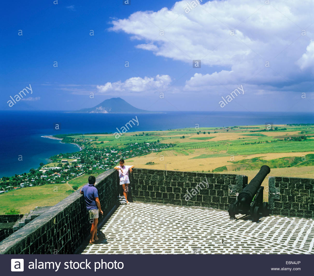 Brimstone Hill Fortress sull'isola caraibica di Saint Kitts nella nazione di Saint Kitts e Nevis Foto Stock